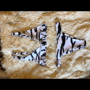 Black and white bikini